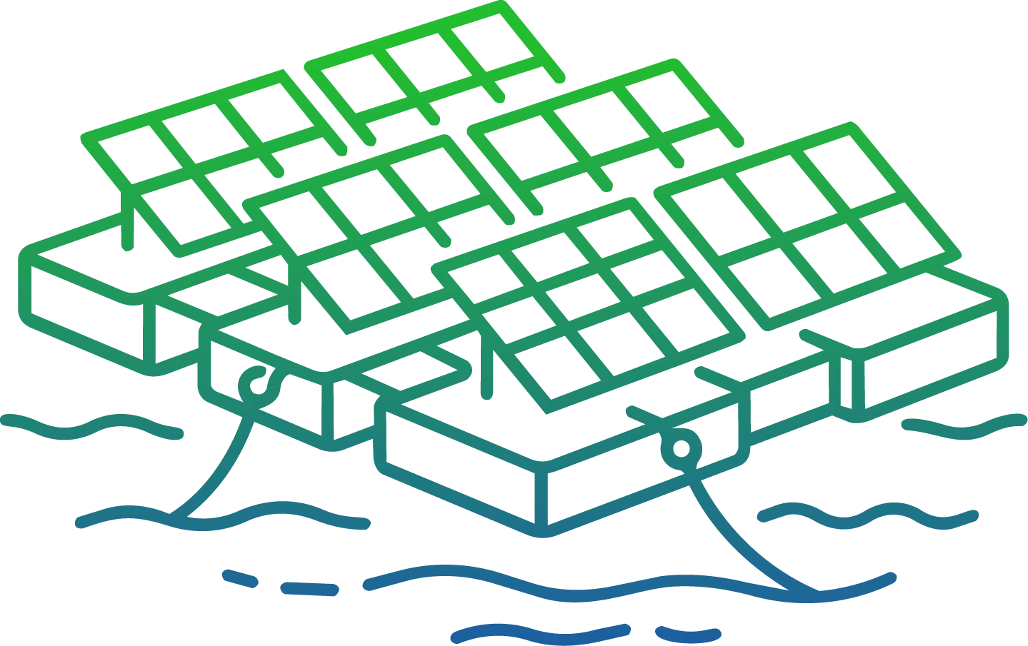 Solar Floating Icon